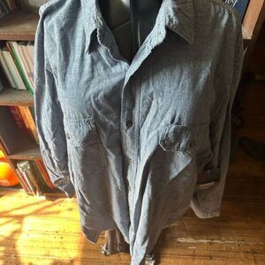 Keys farmer work wear 3x denim button down shirt